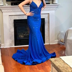 Sherri Hill blue Prom dress worn once